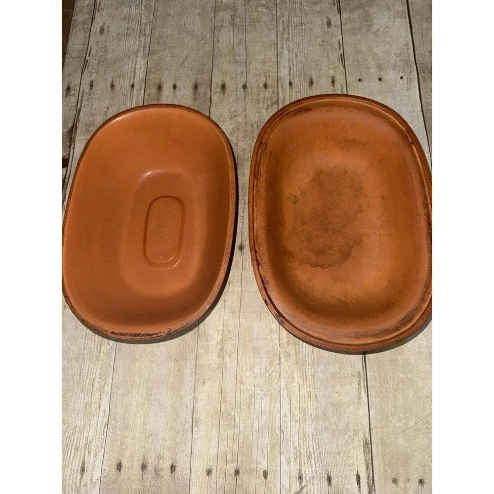 Vintage Scheurich Keramik Terracotta Clay Roaster Made In Germany Great Shape